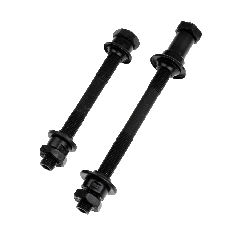 2pcs Bike Bicycle Wheel Axle Cycle Spindle Front Rear Hollow Hub Axle Skewer