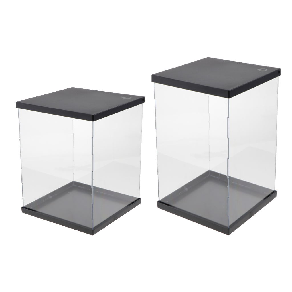 Clear Plastic Display box w/LED Lighting for MG RG BB figure model Dustproof