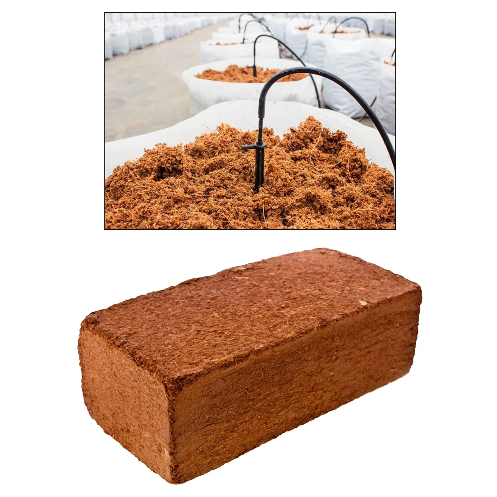650g Planting Coco Nutrient Soil Coconut Coir Bricks, Coconut Fiber Castings for Plants and Crops