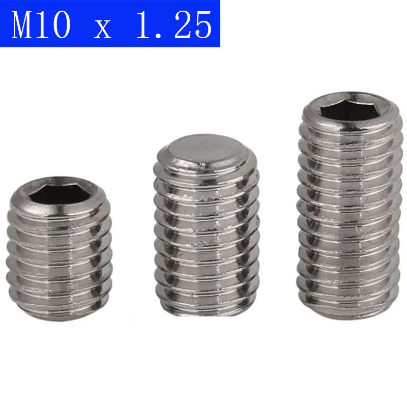 10mm Thread Diameter A2 STAINLESS STEEL Grub Screws M10 