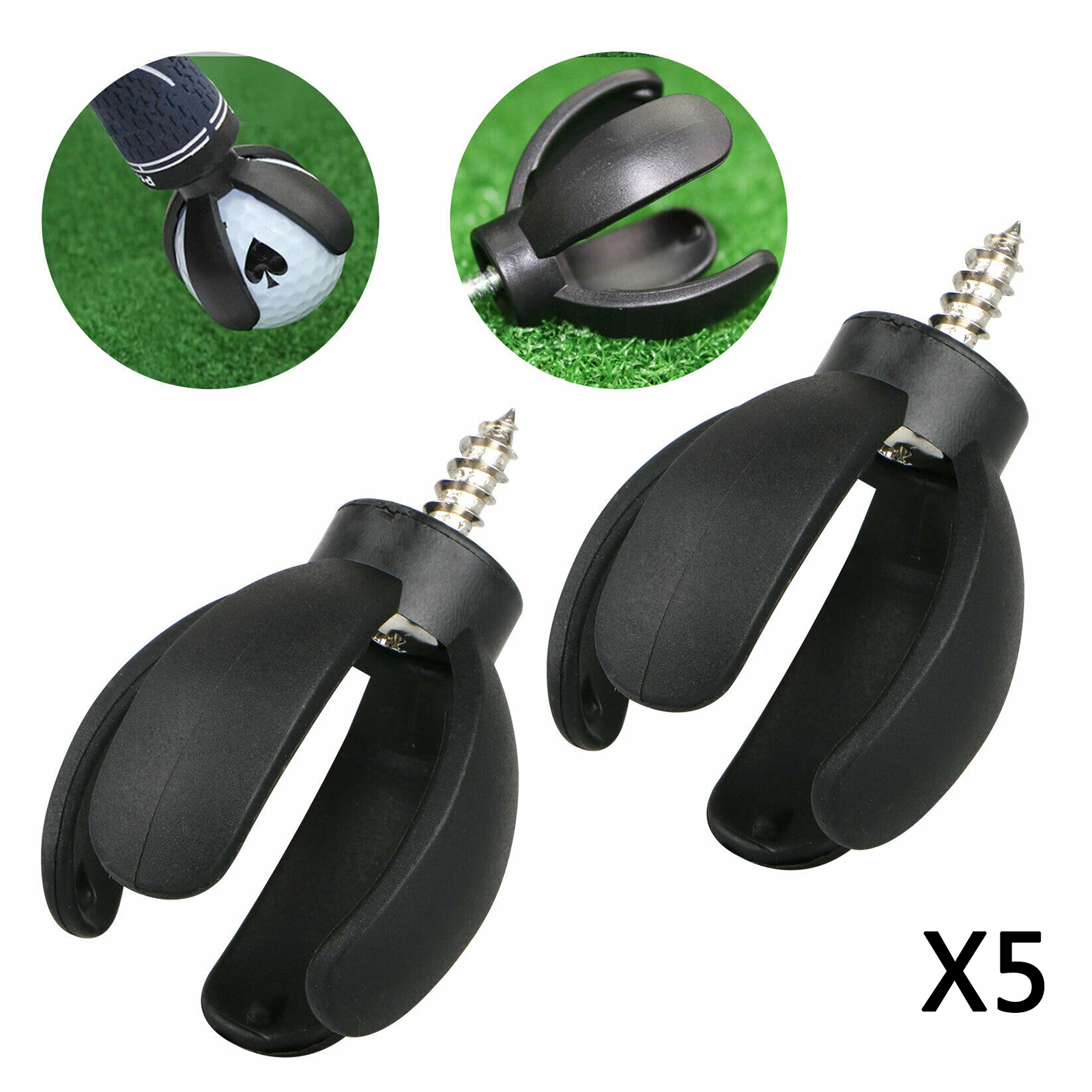 Durable 4-Prong Golf Ball Pick Up Retriever Golfball Grabber Suction Grabber Claw Sucker Petal Screws Tool Accessories