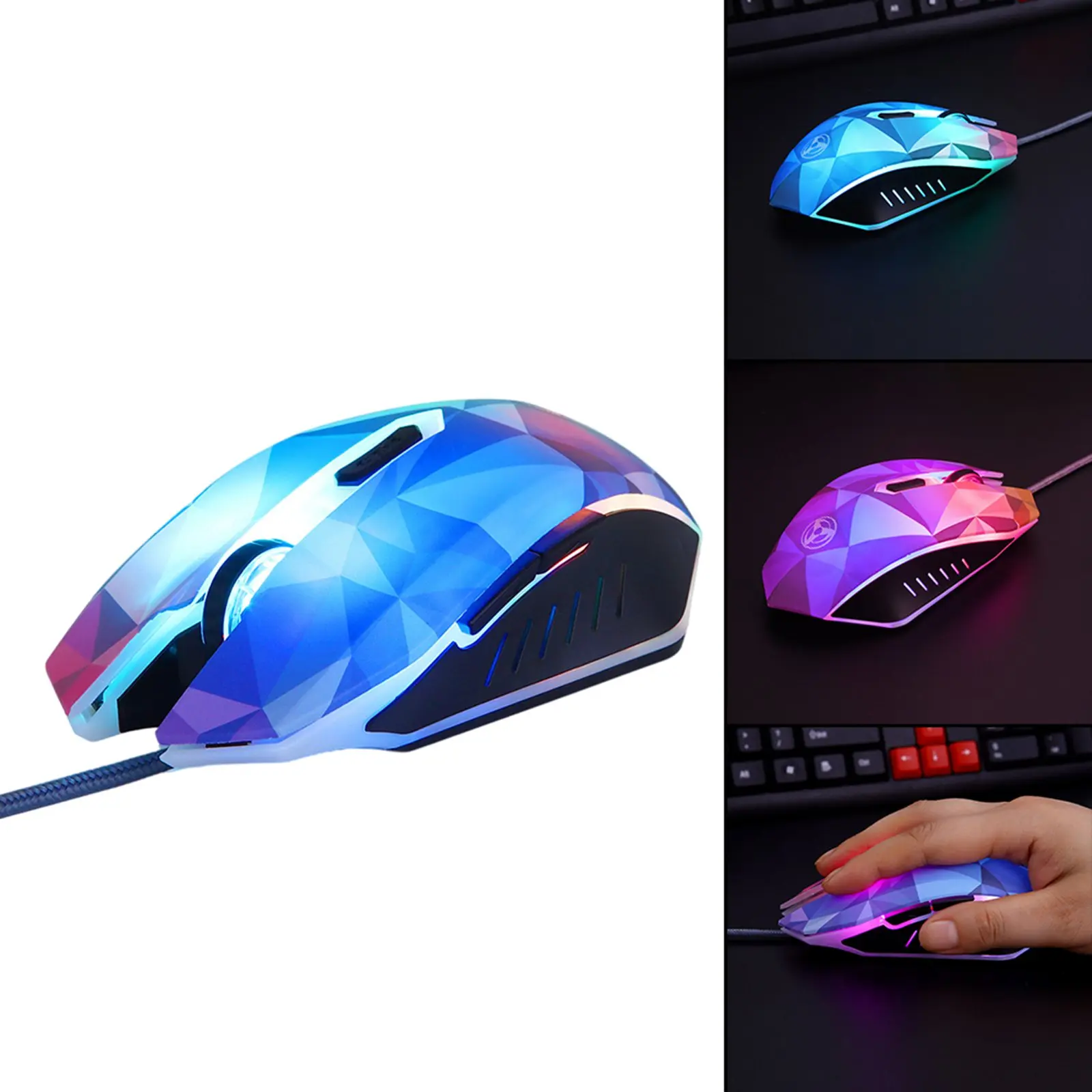 Game Wired Mice USB Cable Computer Desktop PC Accessories Ergonomic High Performance Plug and Play Gamer Gaming Room Boy