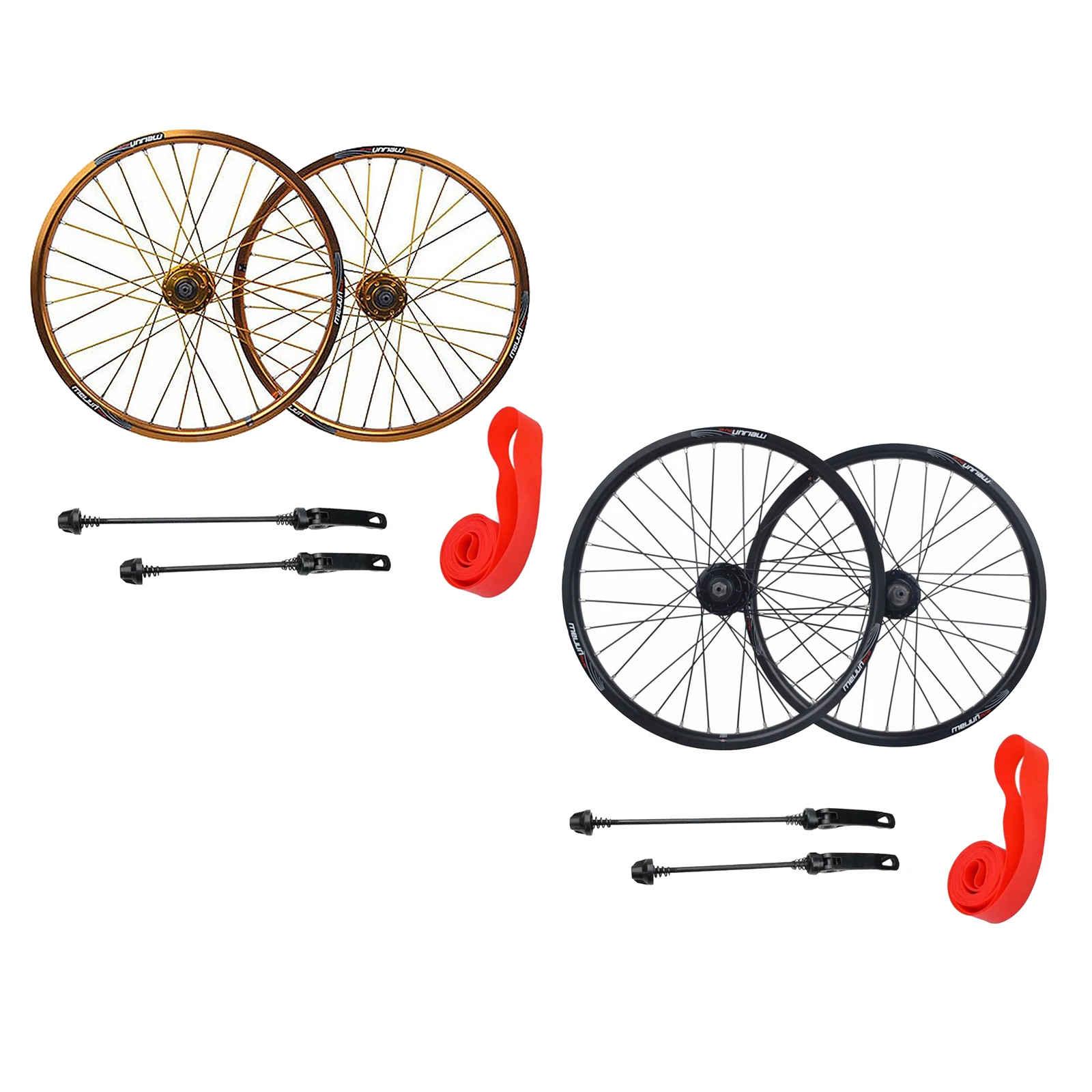 20 inch 1.25-2.215 Folding Bike Wheel Bicycle Wheelset Schrader Valve 32 Hole Freehub Schrader Valve Wheel