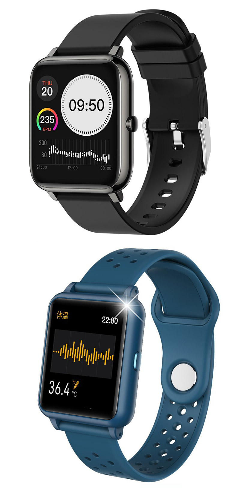 P22 Smart Watch Bluetooth 4.0 Waterproof Full Touch Screen Threeaxis