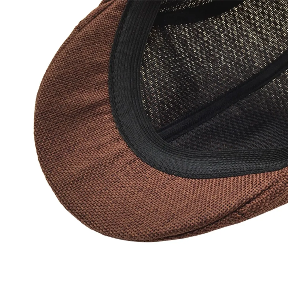 Men Summer Visor Hat Sunhat Mesh Running Sport Casual Breathable Beret Flat Cap Apparel Accessories Best Gift boinas de hombre leather beret mens