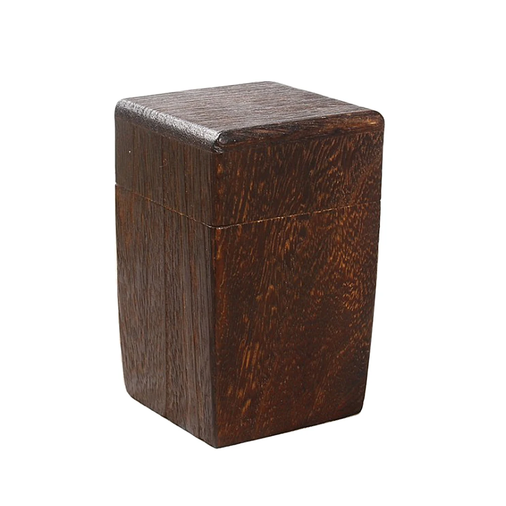 Vintage Wooden Tea Caddy Spice Stash Storage Organizer Box Spice Container 