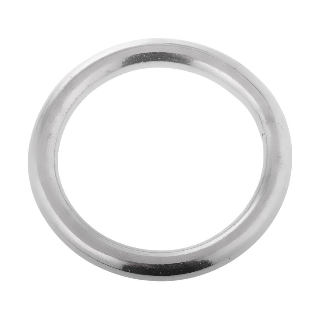 Seamless 304 Stainless Steel O Round Rings Circle Craft Webbing Kayak Canoes Marine Shade Sail Boat