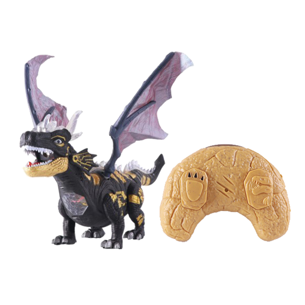 Remote Control Dinosaur Robot Toys RC Walking Spray Fire Dino with Sound Light