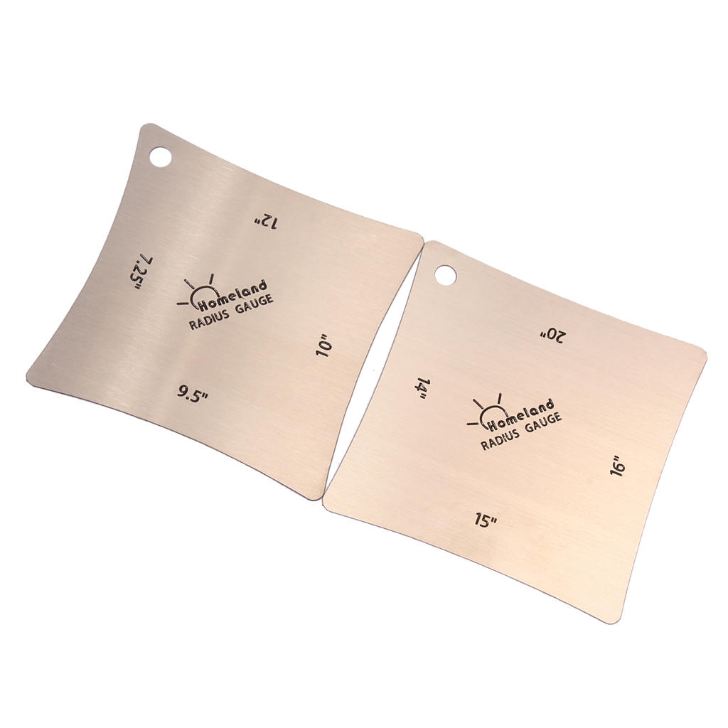 Set of 2 Guitar Bass Square Radius Gauge Fingerboard Measuring Luthier Tools