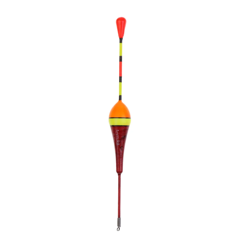 2.5g Wood Fishing Float Bobbers Saltwater Vertical Fishing Set Buoy Bobber Stick for Outdoor Fishing Red/Blue