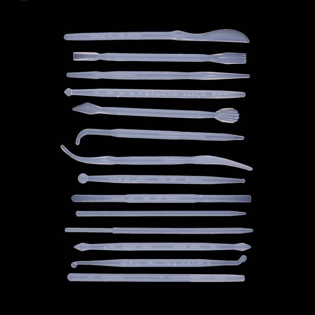 14x Plastic Polymer Clay Sculpture Tools Clay Sculpting Wax Carving Modeling