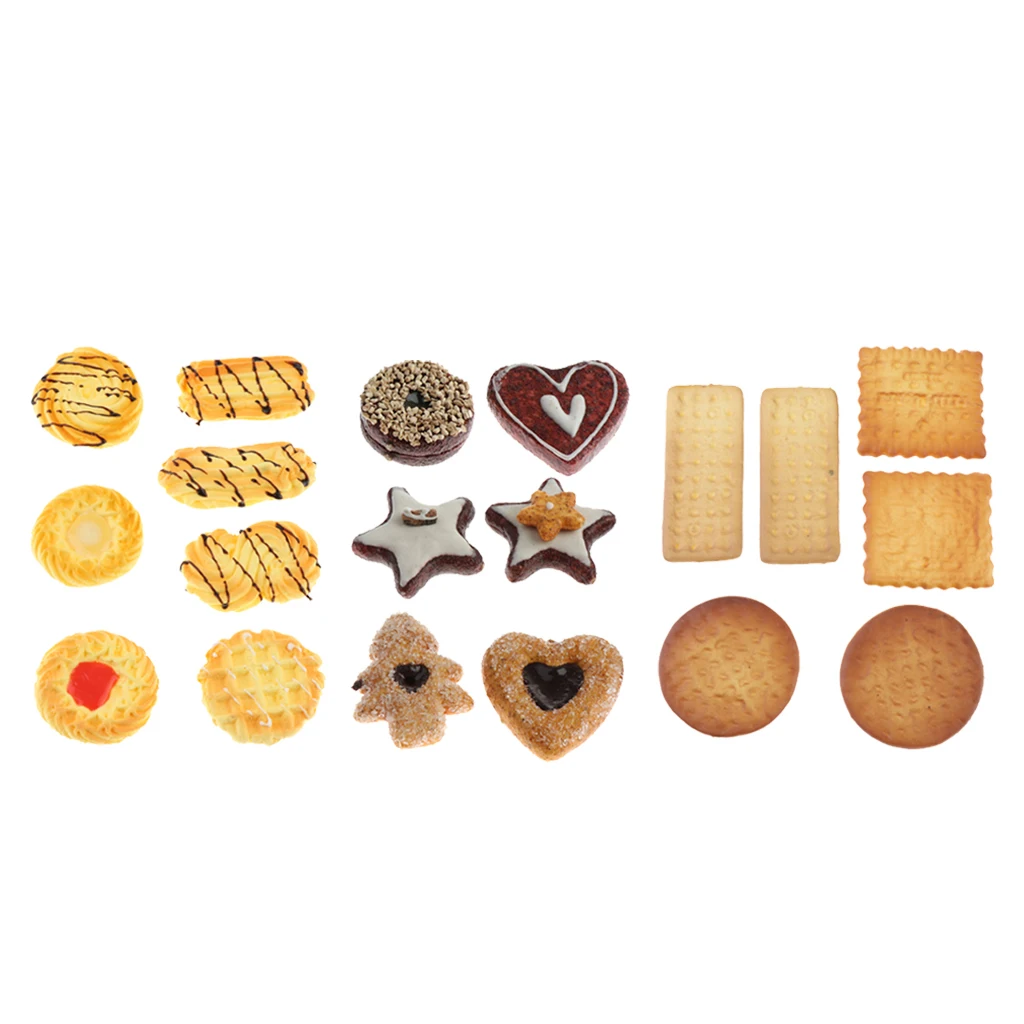 PU  Artificial Cookies Dessert for Decoration Lifelike Food Toy Biscuit Cookie