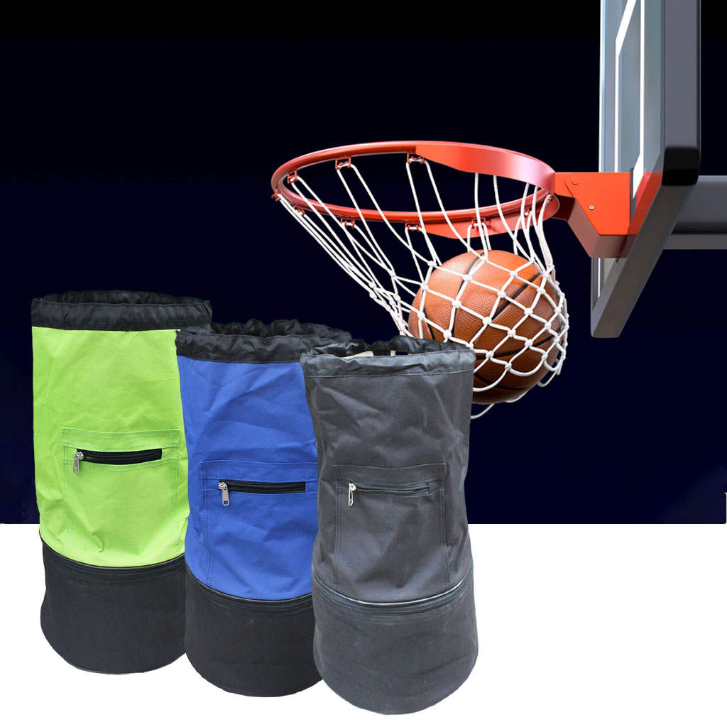 Mesh Drawstring Ball Bag with Pocket with Adjustable Shoulder Strap for Basketball Soccer Swimming Gears Volleyball Bag Outdoor