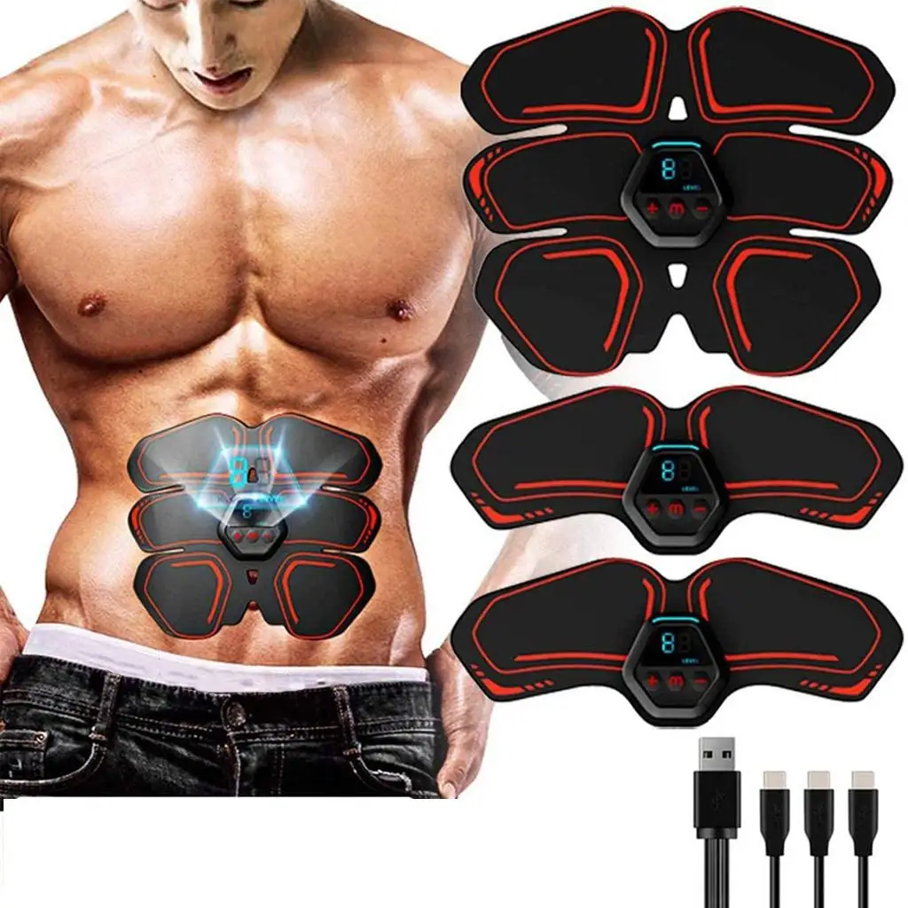 Wireless Muscle Toner Abdominal Toning Belt ABS Toner Body Muscle Trainer Home Gym Office Fitness Workout Gear Equipment