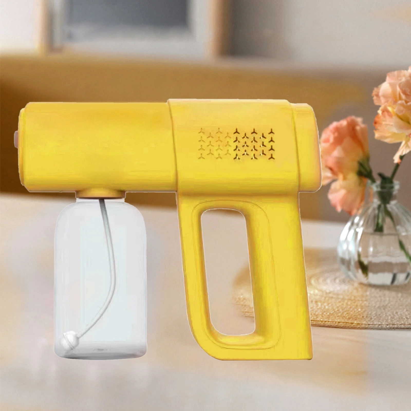 Portable Cordless Handheld USB Sanitizer Sprayer 380ml Fogger Mister, Rechargeable 3200mAh Yellow