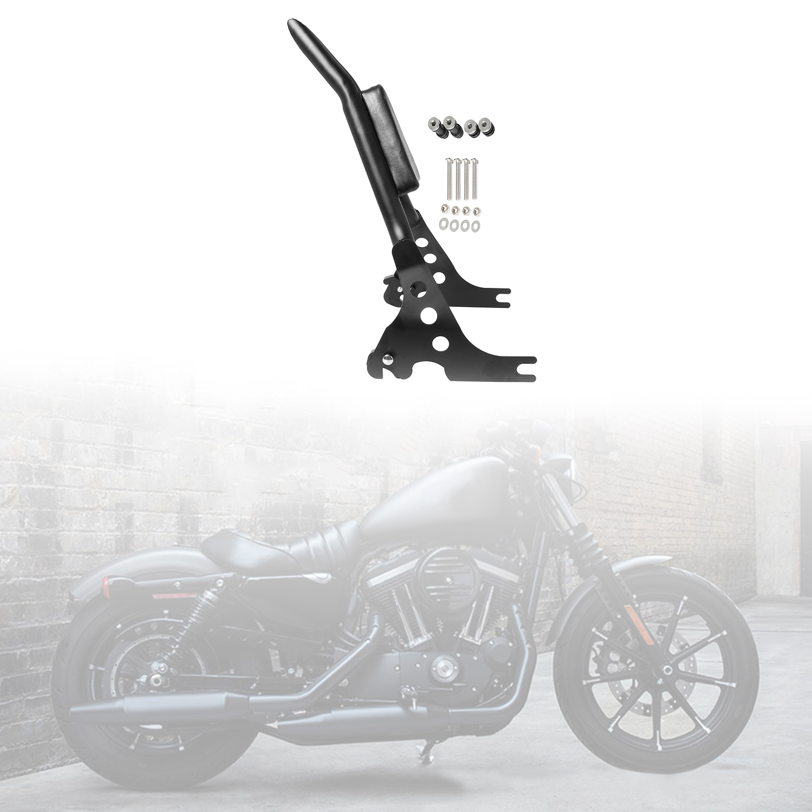 Detachable Rear Upright Passenger Backrest Cushion Hardware For Davidson XL883C XL883R Motorbike Accessories