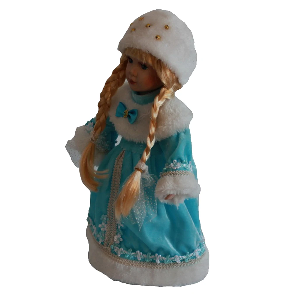 12inch Vintage Porcelain Doll in Dress, Creative Valentin & Christmas Gift for