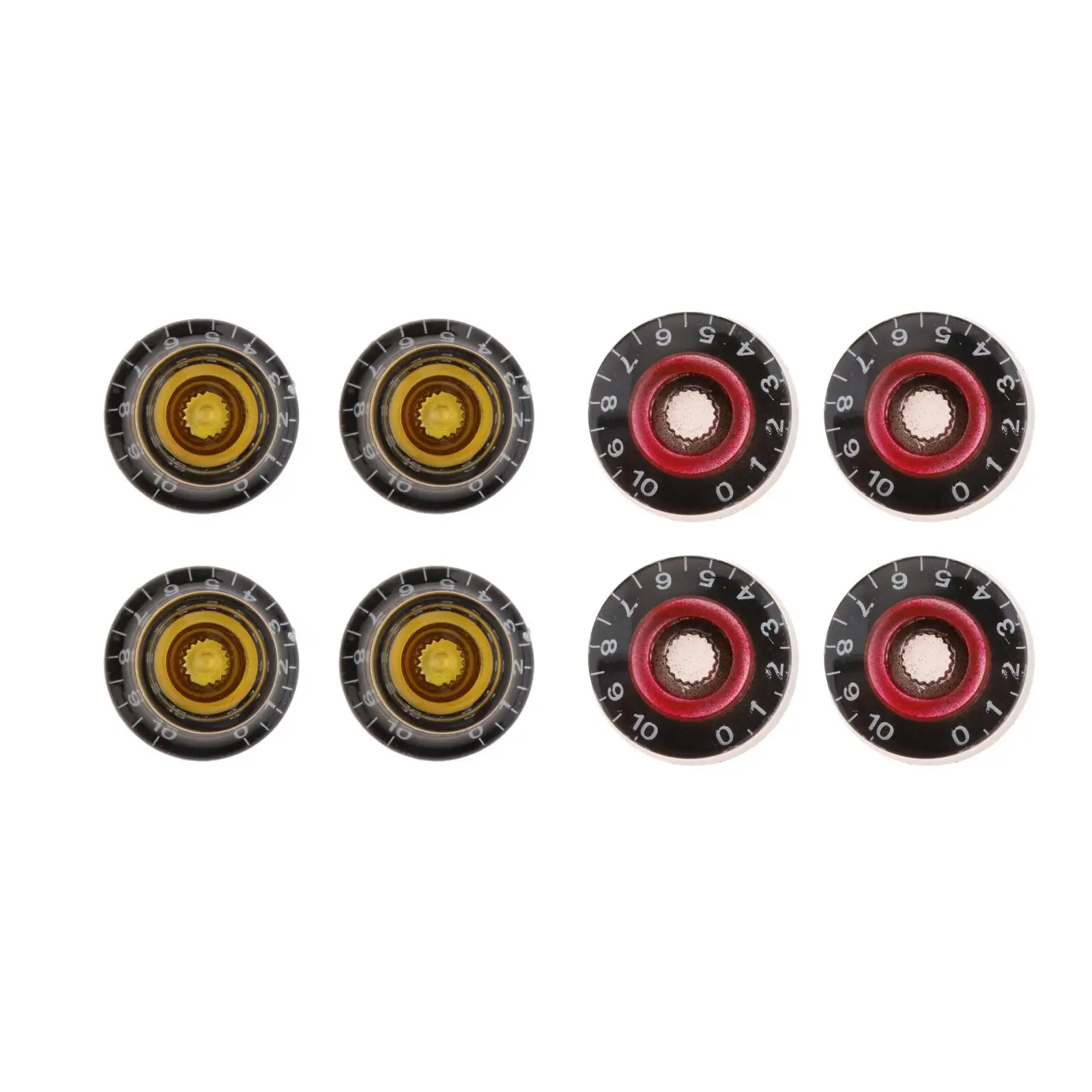 Resin Electric Guitar Tone and Volume Control Knobs w/ Number Top Hat for  Guitar Old Broken Part Accs
