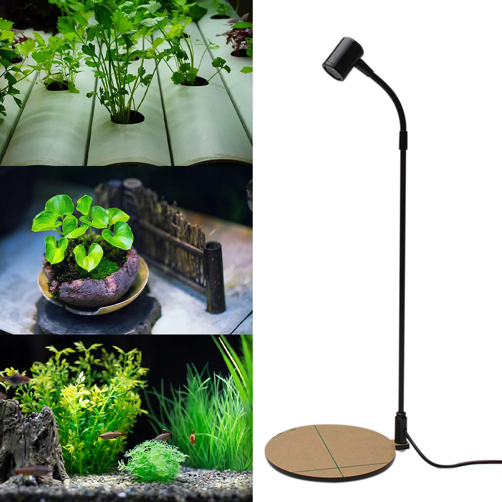 casa isolamento térmico em miniatura paisagem aquário led luz vasos de plantas diy ajustável com almofada pé tanque de peixes prova dwaterproof água