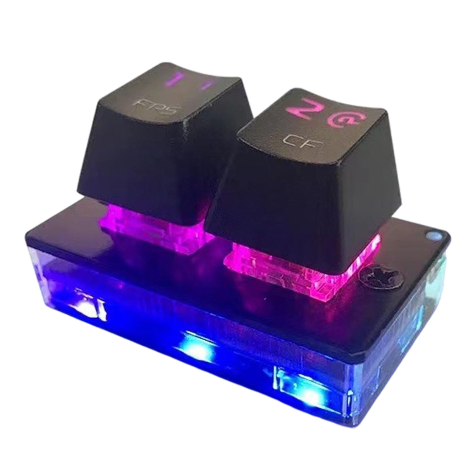 2-Key Keypads ,Mechanical Keyboard Detachable Hot Swap RGB Cool Backlit OSU Gaming Keyboards for PC Laptop