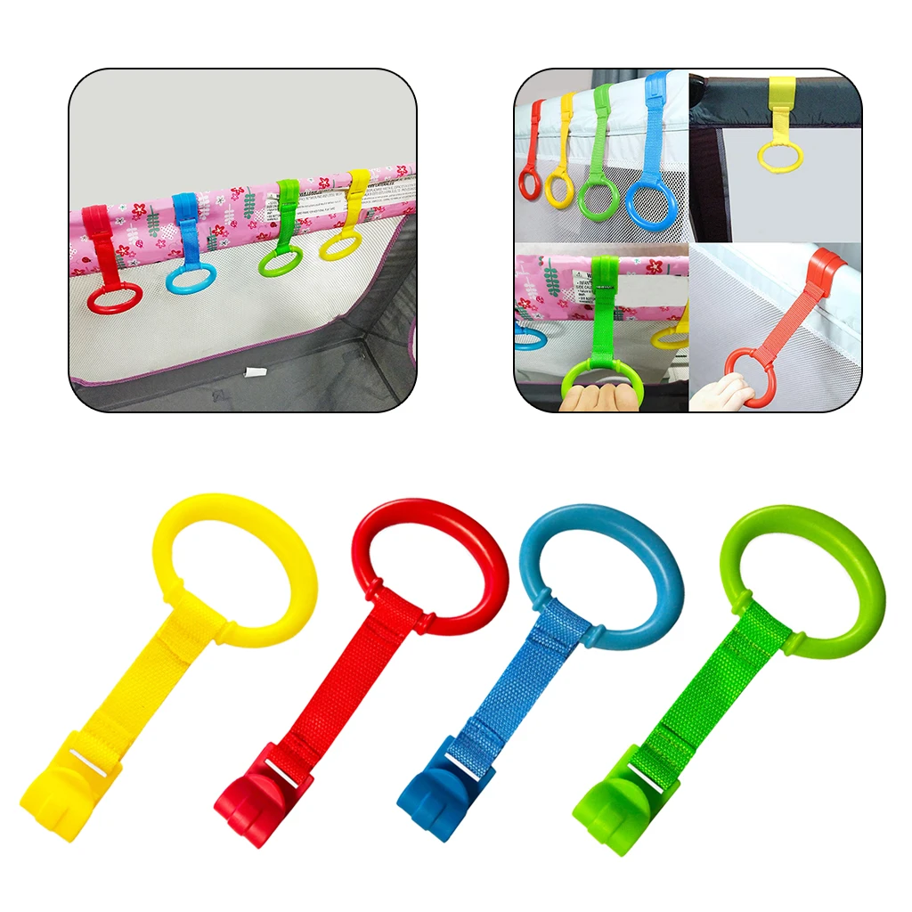 1pc Baby Toddler Crib Pull Ring Safety Stand Up for Toddler Walking Training