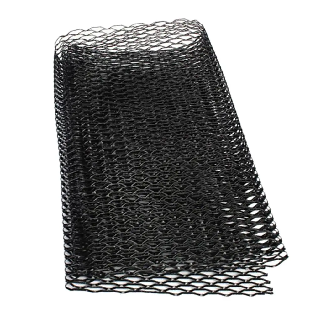 1 Pcs 40x13 Inch Car Grille Mesh Net Sheet Aluminum Alloy Sea Gull Shape Grill Cover 0.31x0.98 Inch Aluminum Alloy