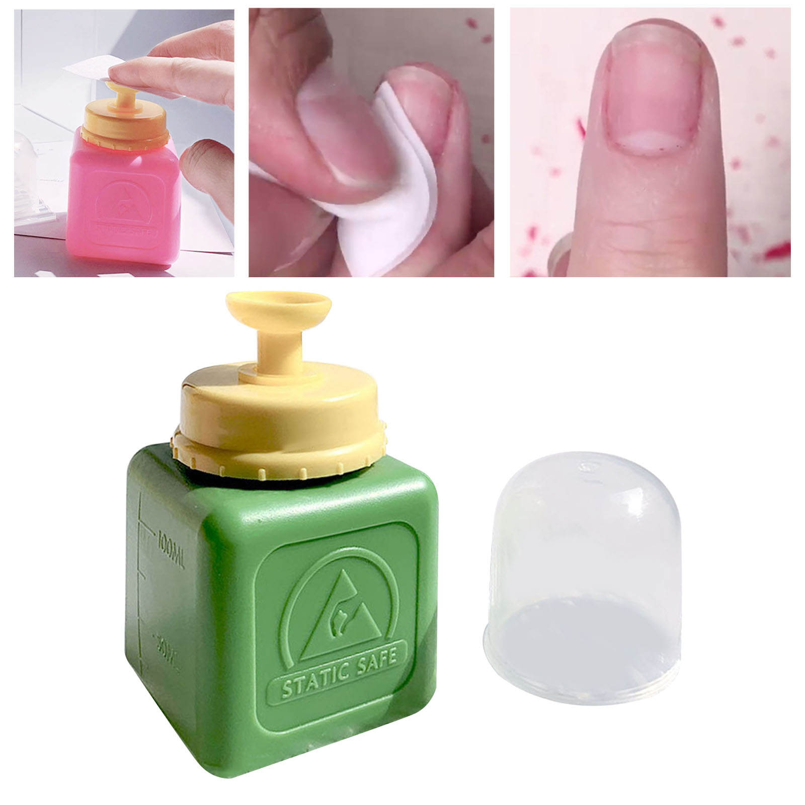 Alcohol Dispensers Press Soak Off Empty Pump Bottle Dispenser for Nail Polish Remover