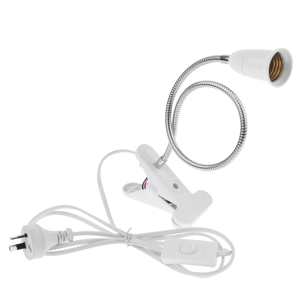 E27 Flexiable Light Holder Socket Simple Switch Design Clip Lamp with Touch Control AU Plug