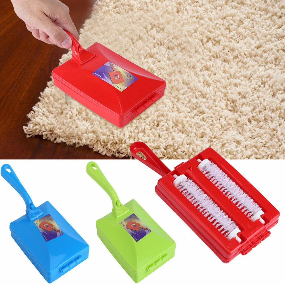 Plastic Sweeper Carpet Table Brush Dirt Crumb Cleaner Roller Supply Cleanin U6R9 
