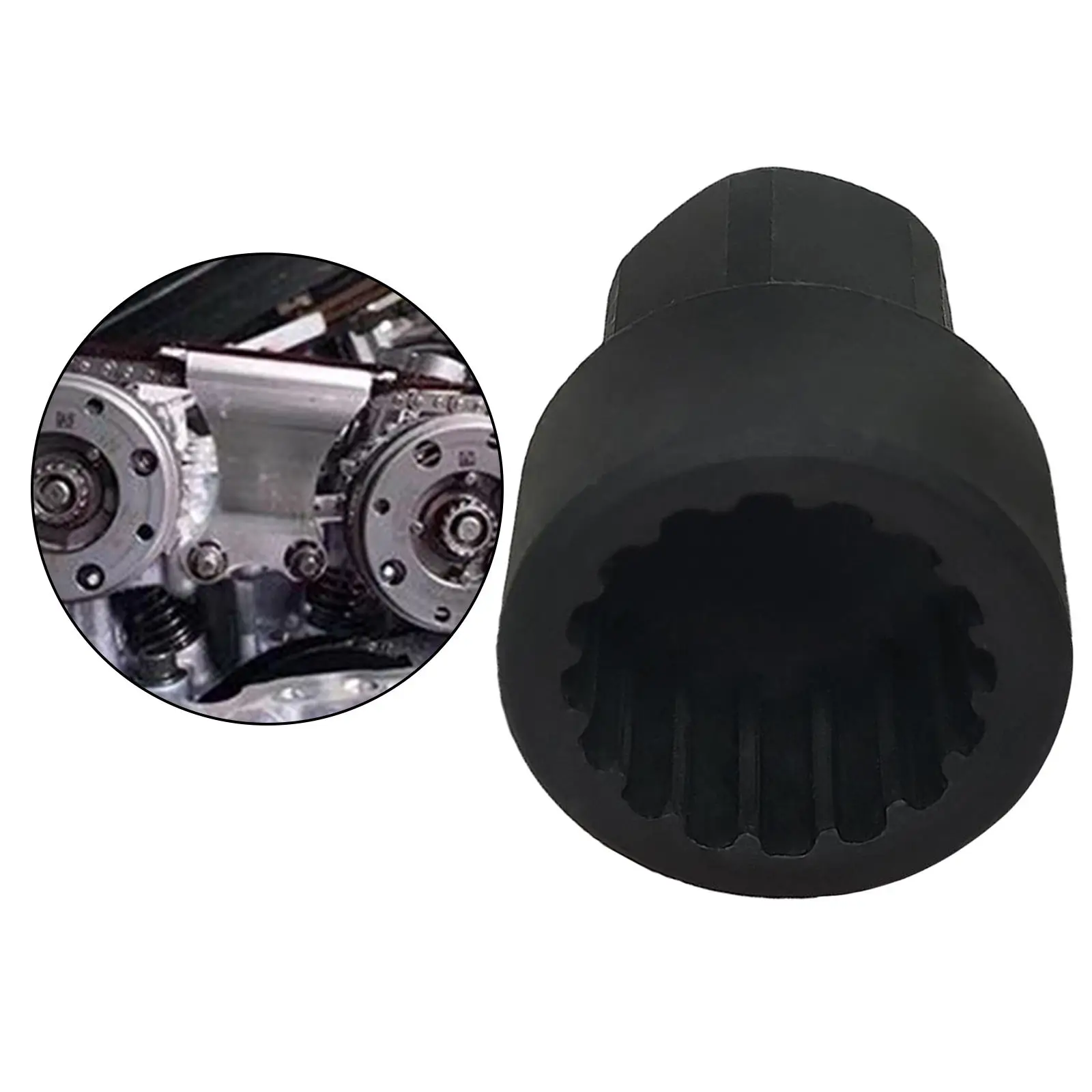 HIGHER Durable and Strong Camshaft  Socket 1/2in Dr x 22mm 16PT Replacement for