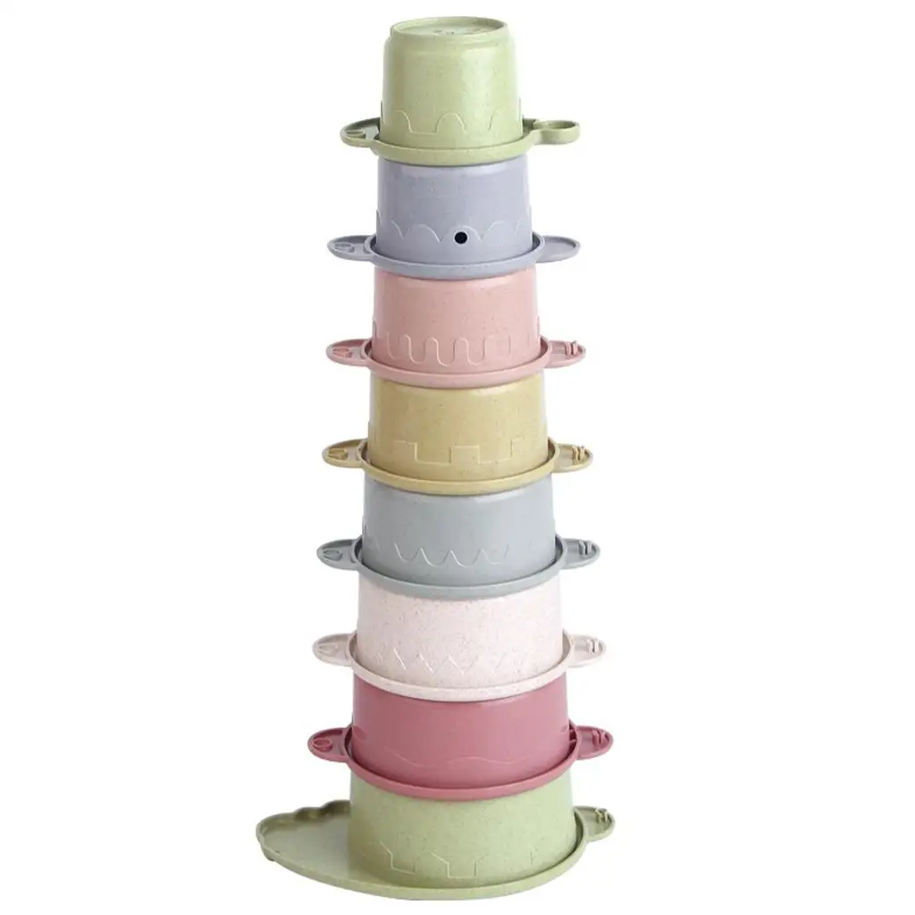 Baby Bath Stacking Cup Toys Set for Toddlers 1-3 Year Old ,Intellectual Stimulation