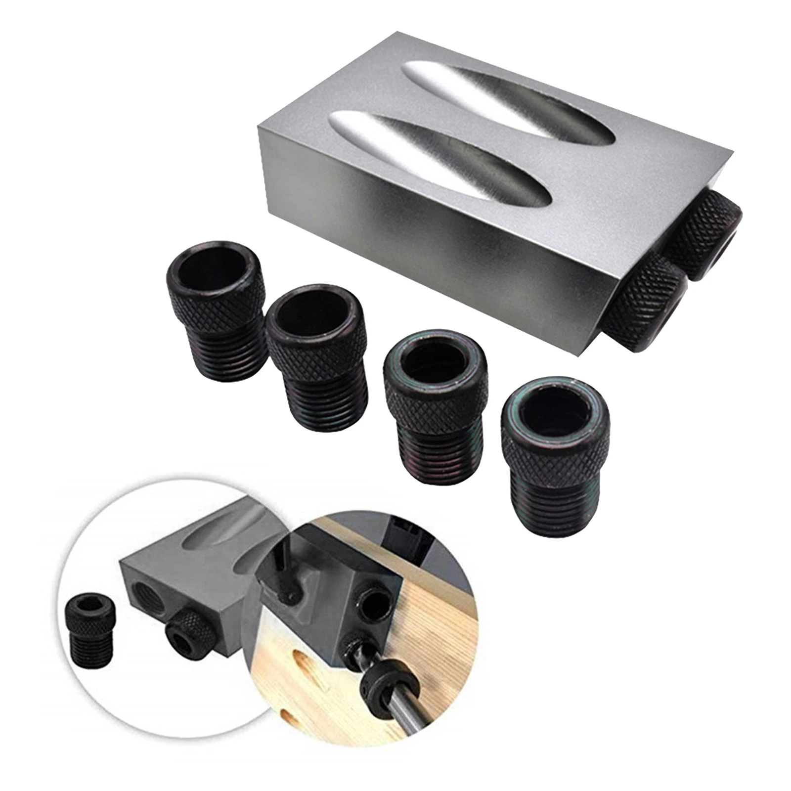 7Pcs Pocket Hole Jig 15 Degree for Woodworking Angle Drilling Holes Joint Angle Carpentry Locator Industrial Outdoor Carpenter