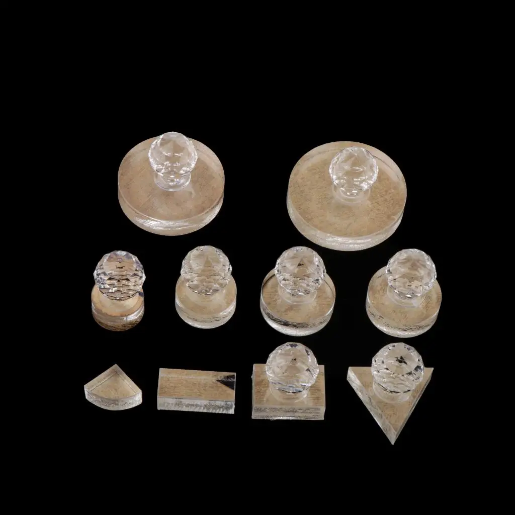 Glass Powder Press Stamp Tool Powder Press Mold Wax Seals Stamp Eyeshadow Foundation Blush Highlighter Palette Repairing Tool