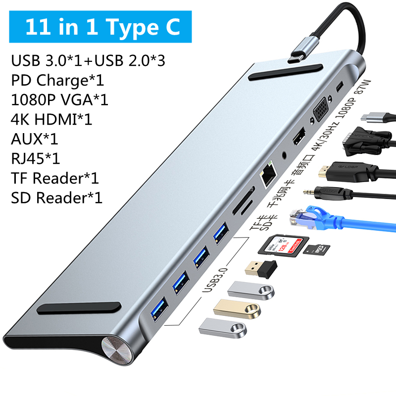 com 2 hdmi multiport adaptador doca estação