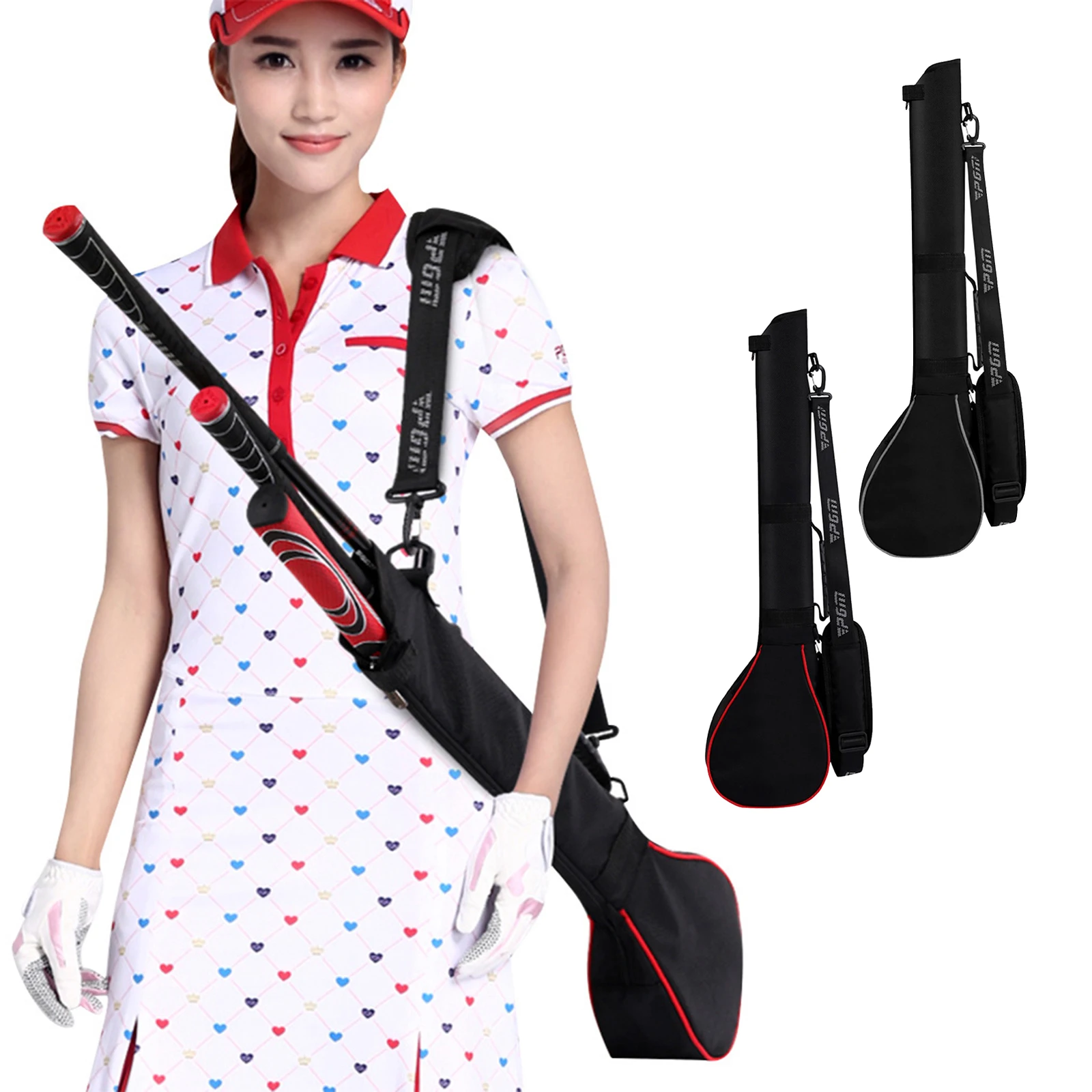 Sunday Golf Bag Foldable Zippered Clubs Cover Driving Range Golf Accessories Zippered Golf Holder Case Dustproof Women Men