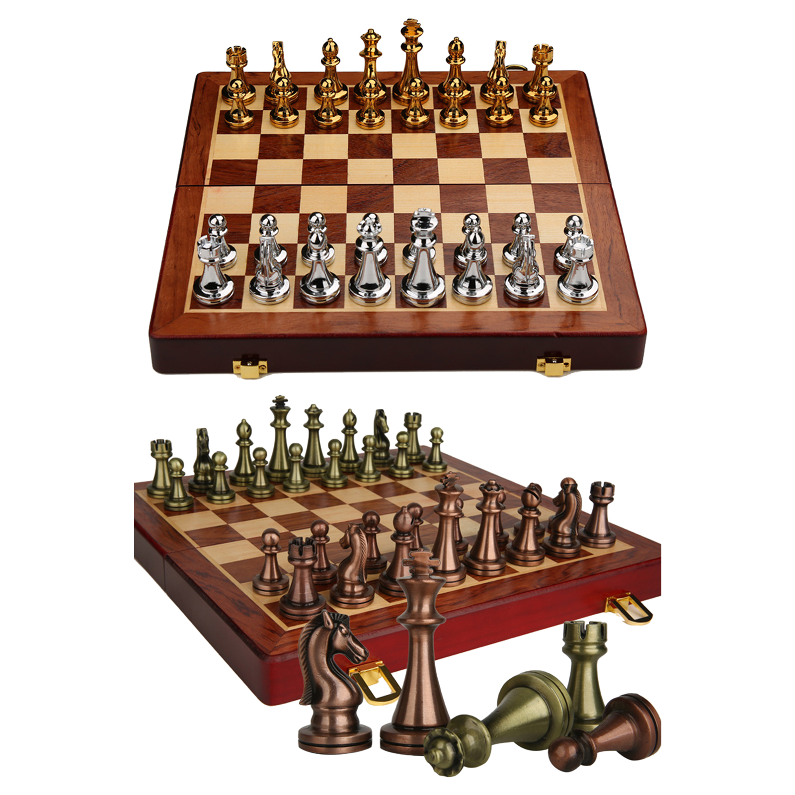 Medieval Chess Sets with Magnetic Chess Board Chess Pieces Board Games Figure Set