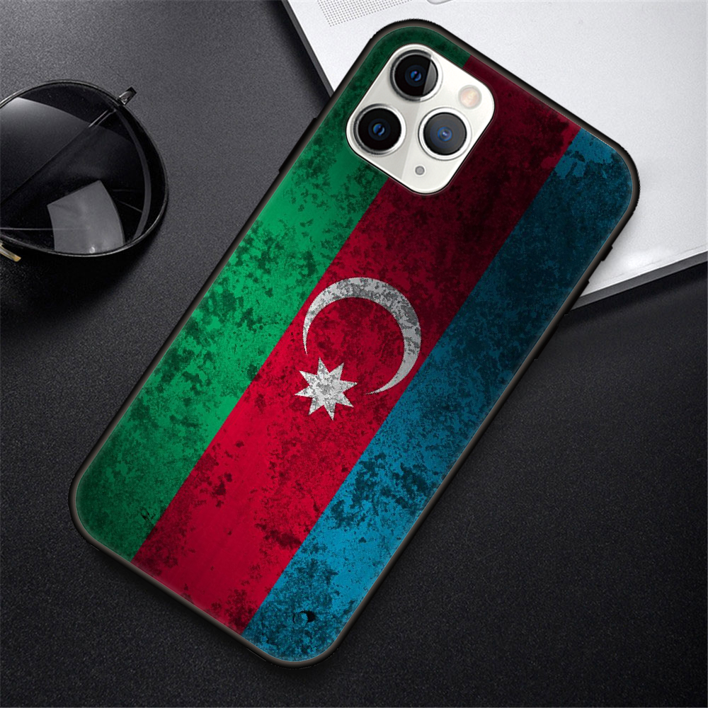 iphone 11 phone case Phone Case For IPhone 12 Mini 11 Pro XR X MAX SE XS 5 6 6S 7 8 E Plus Black Cover Coque Fashion Prime Azerbaijan buta flag cheap iphone xr cases