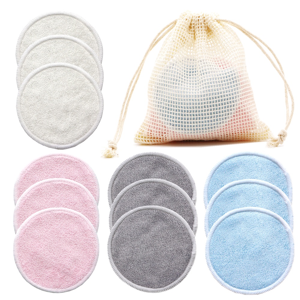 Best of Reusable Bamboo Makeup Remover Pads Towel 12pcs Washable Rounds Cleansing Facial Cotton Make Up Removal Pads Tool Reviews & Tips