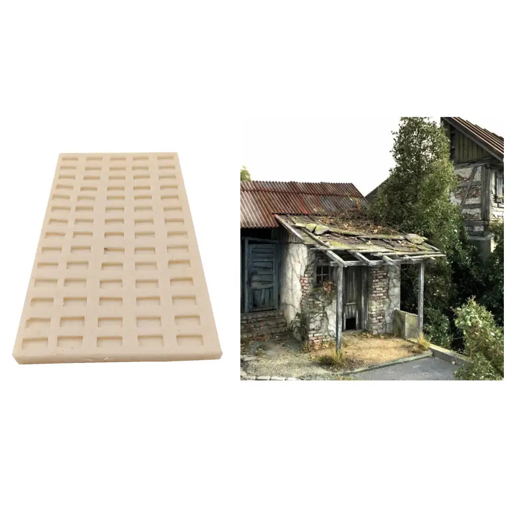 1:35 Silicone Brick Mold Sand Table Materials Stone Path Maker Mould for Dollhouse Building Layout