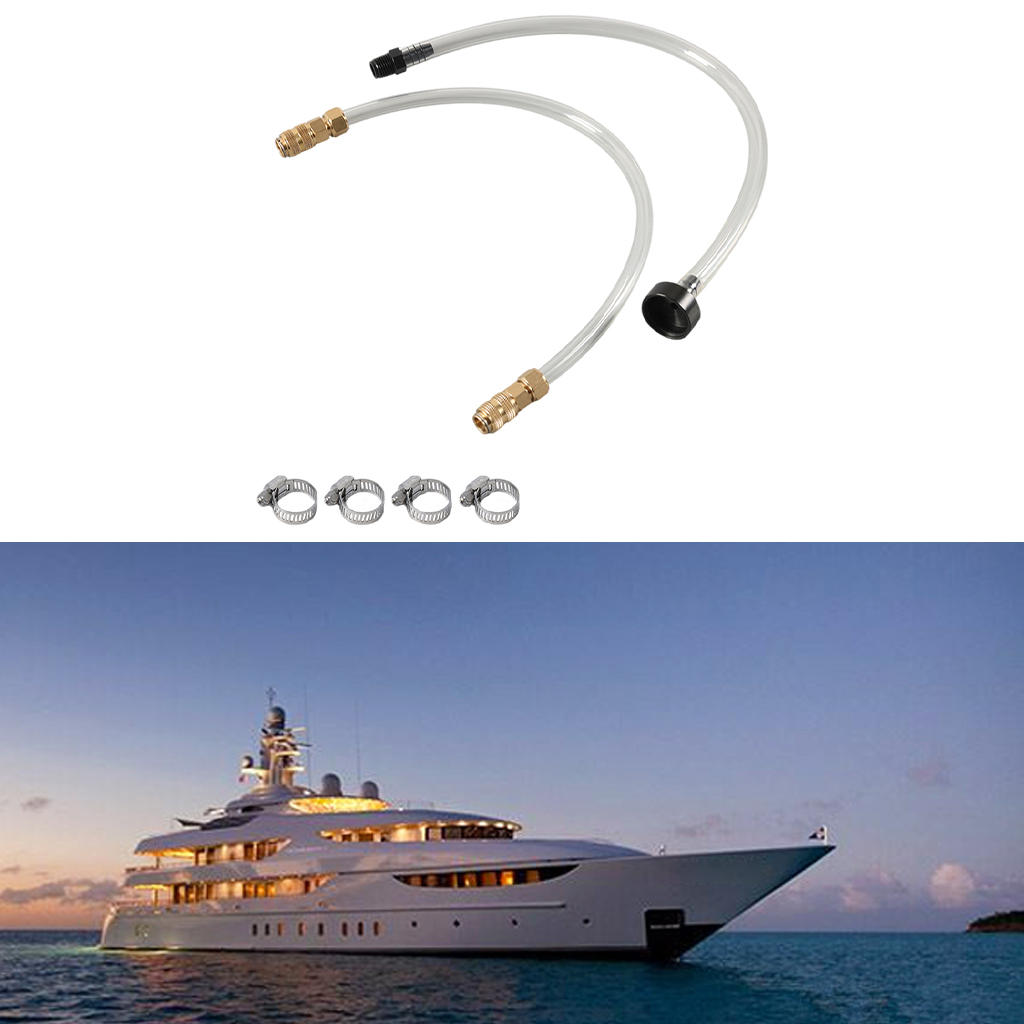 Set of 2 Bleed Tube Filler Kit Exhaust Kit Bridge Tube & Hose Fit for Seastar Hydraulic Steering Systems Inboard/Outboard