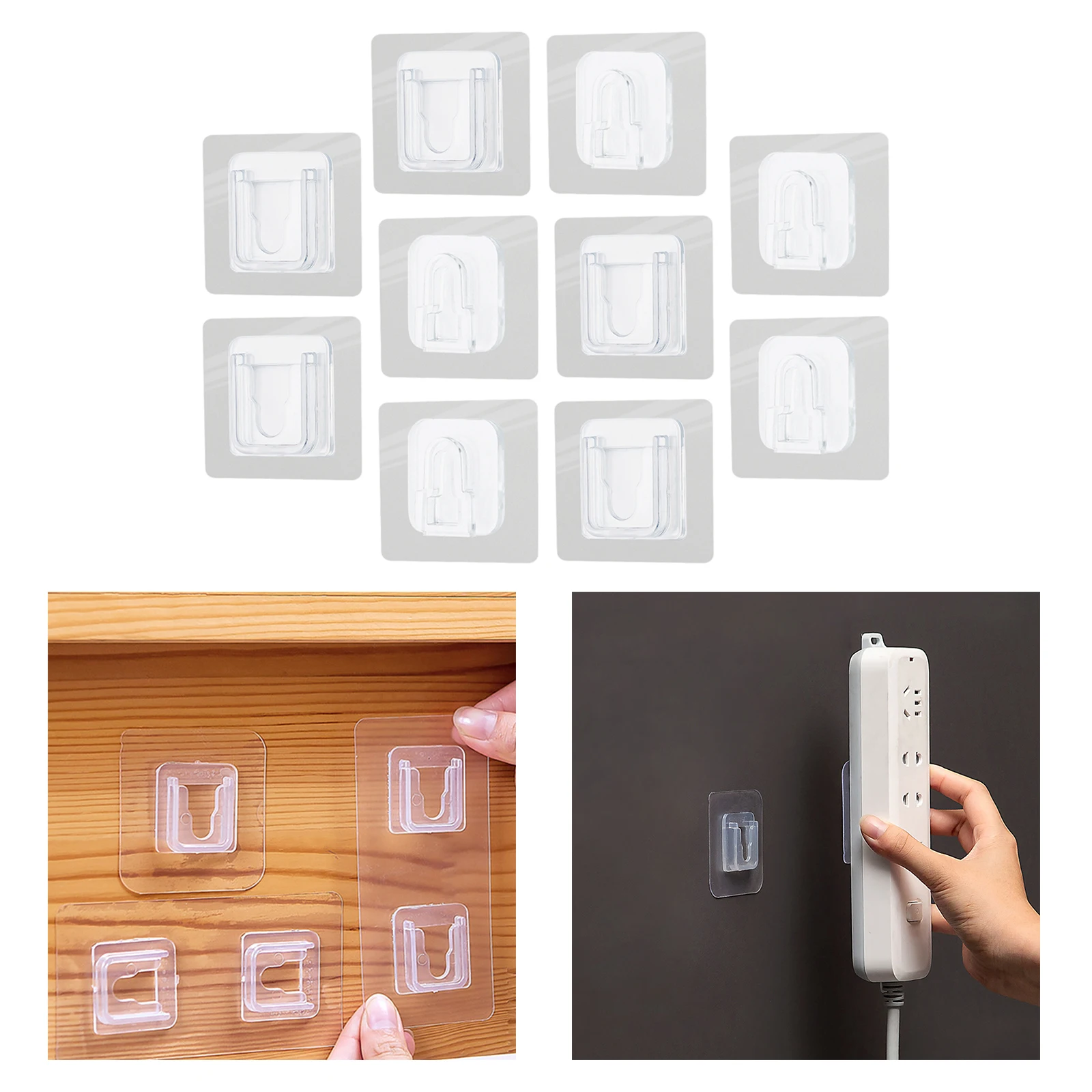 Utility Adhesive Wall Hooks Kitchen Home Reusable Socket Hook Organization