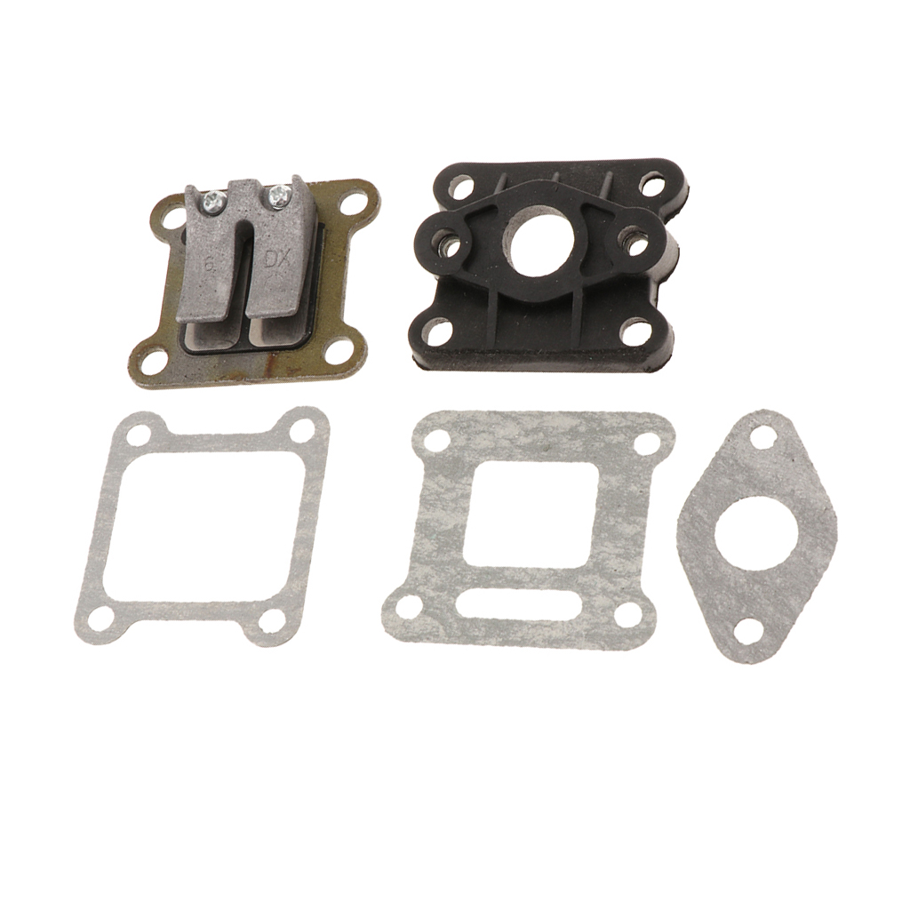Red Valve and Inlet Intake Manifold with Gaskets For 47cc 49cc Mini Moto ATV Dirt Pocket Bike ATV Quad Minimoto Go Kart Scooter