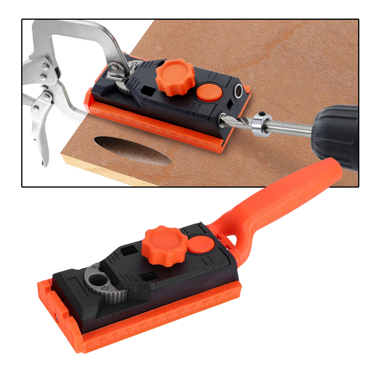 Pocket Hole Clamp Jig Angle Drill Guide Kit Hole Punch Positioner Drill For DIY Woodworking