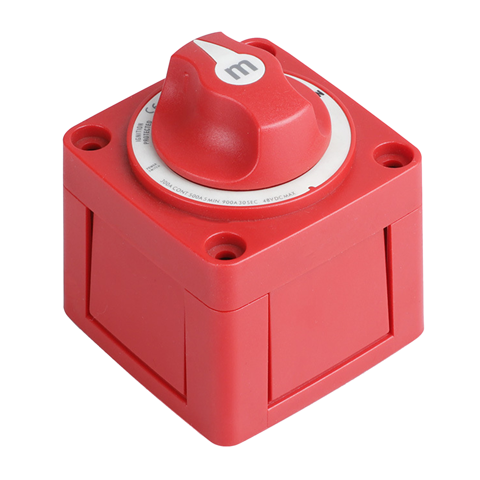 6006 Marine Electrical Battery Switch M SERIES On/Off W/Knob 4 Position -Red