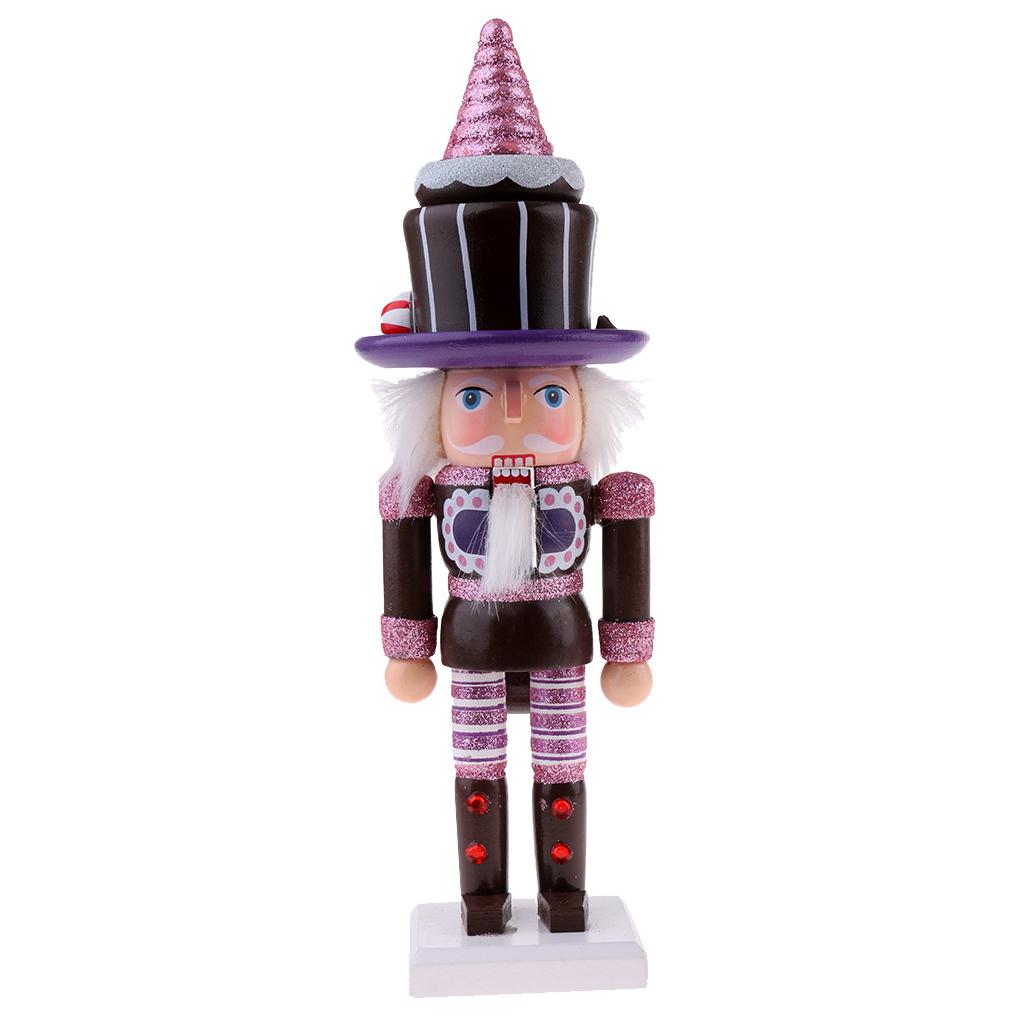 25cm CAKE NUTCRACKER SOLDIER STATUE PUPPET DOLL TOY XMAS HOME DECOR ORNAMENTS