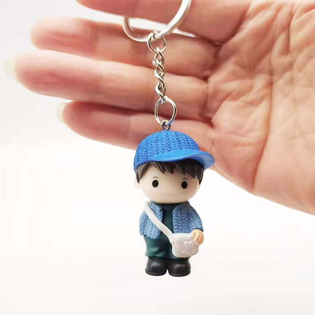 Korean Bangtan Boys Cartoon Keychain Personalized Cute Key Chain 3D PV –  String Division