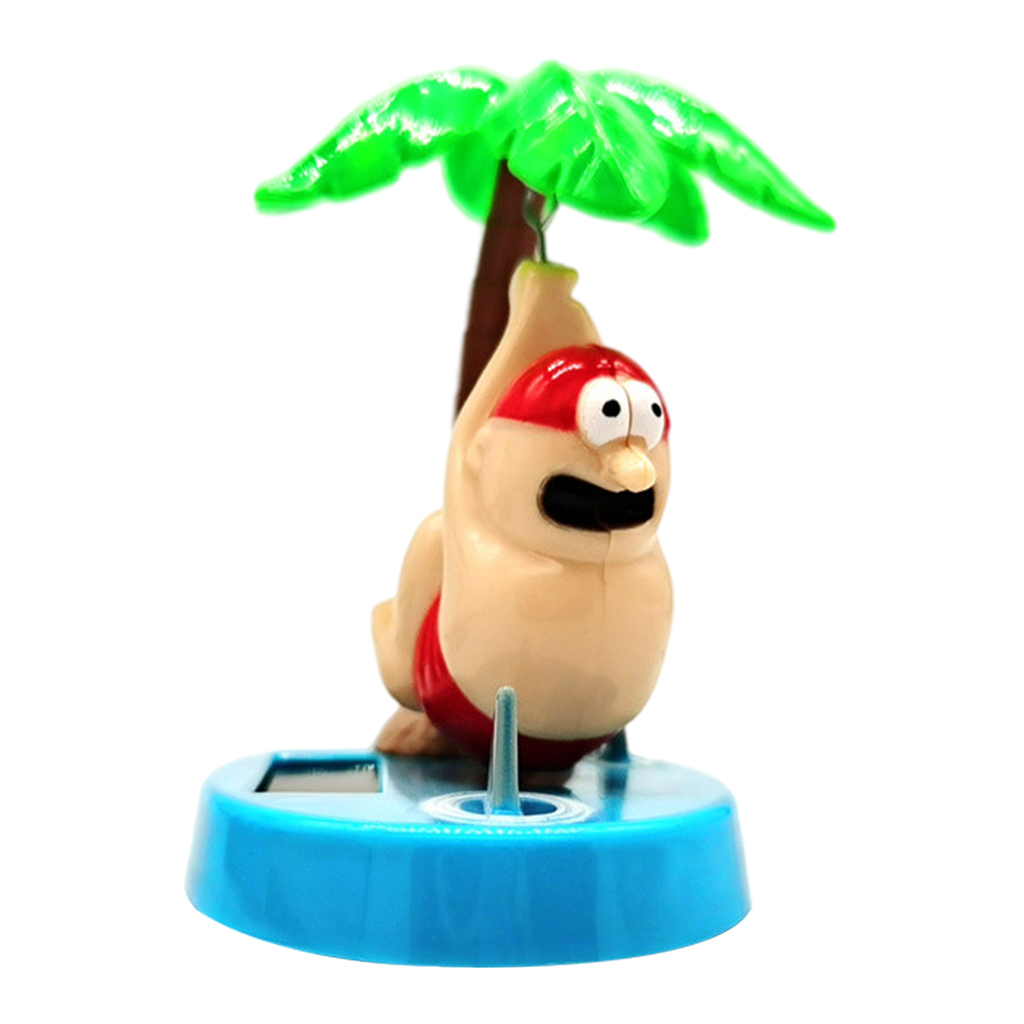 Solar Powered Dancing Animal Swinging Car Animated Shark Dancer Toy Car Decors