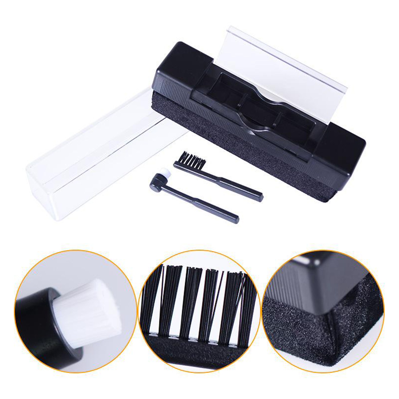 3 in 1 Record Cleaner Anti Static Velvet Cleaning Brush for Turntables, No More Residue