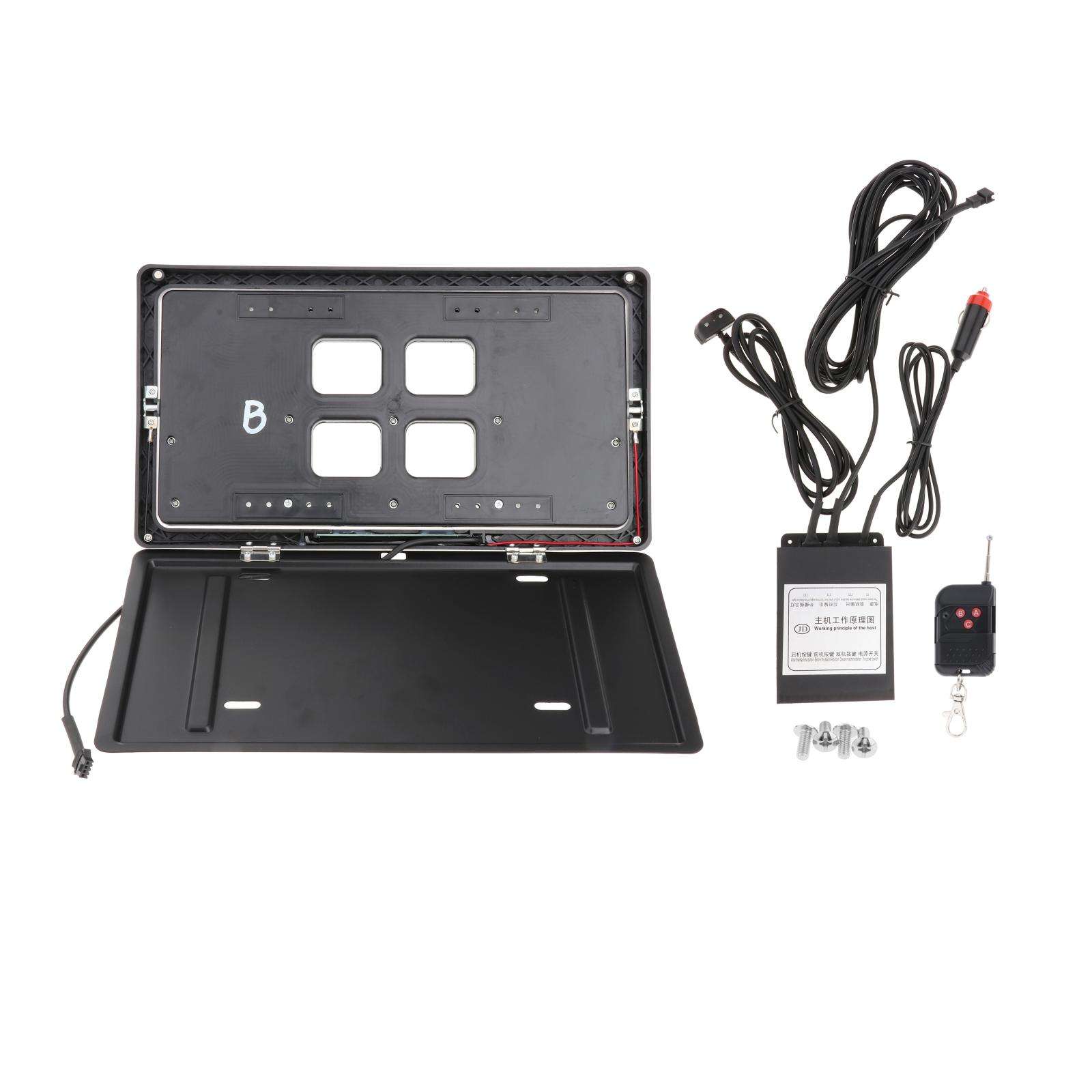 Remote  License Plate Frame Shutter Cover Up Electric  License Plate Frame W/Remote Hidden License Plate Kit with Remote 1PCS
