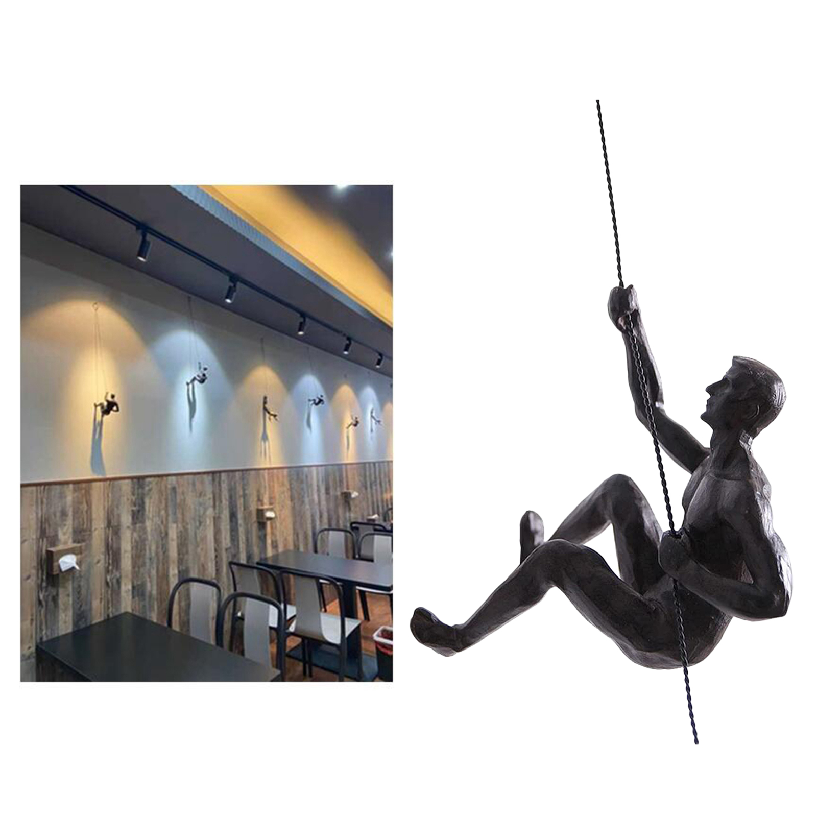Wall Decoration Nordic Style Retro Man Climbing Wall Background Wall Decorations Hanging Statue
